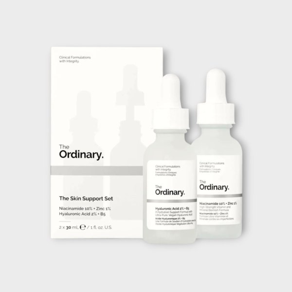 The Ordinary The Skin Support Set - Niacinamide + Hyaluronic Acid Serum - 2x30ml