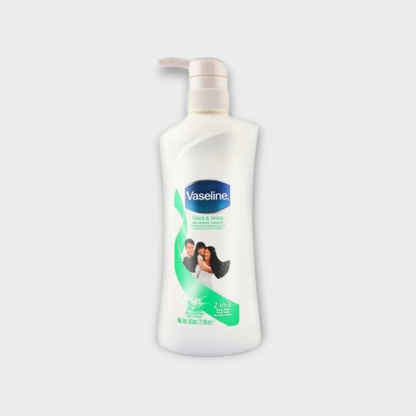 Vaseline Thick and Shiny Milk Nutrient Shampoo 2 in 1 - 650 ml
